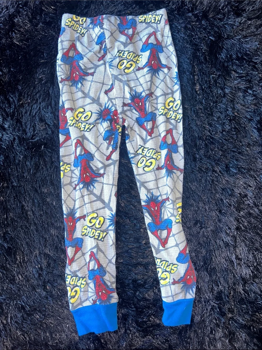 Kids Spider Hero Gray & Blue Pajama Pants